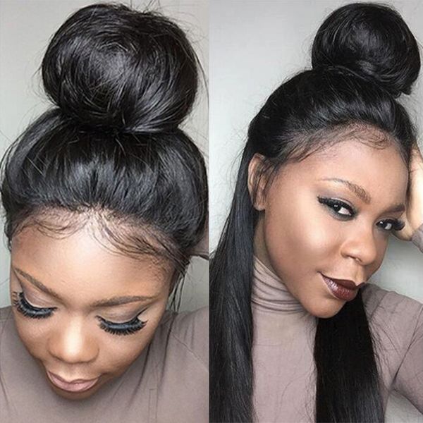 lace front human hair wigs straight brazilian virgin hair 150 density with baby hairs natural hairline bleached knots, Black;brown
lace front human hair wigs straight brazilian virgin hair 150 density with baby hairs natural hairline bleached knots, Black;brown