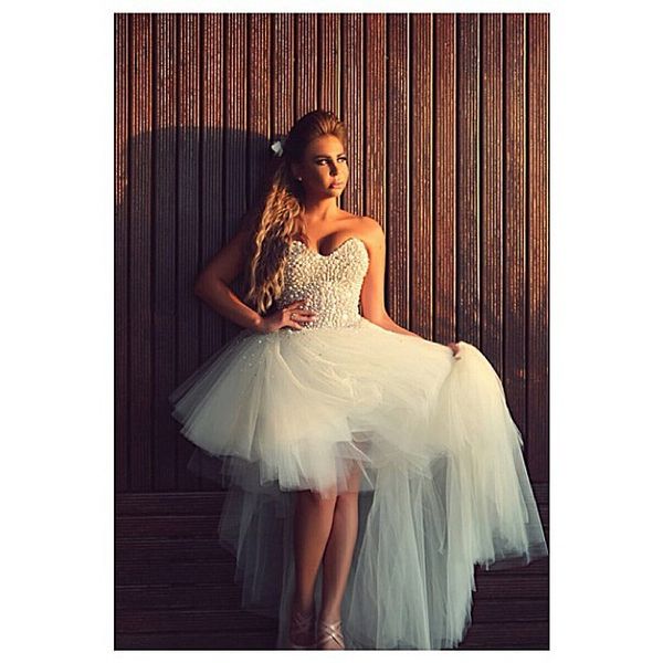 high low sweetheart strapless wedding dress short front long back bridal wedding gown with pear
high low sweetheart strapless wedding dress short front long back bridal wedding gown with pear