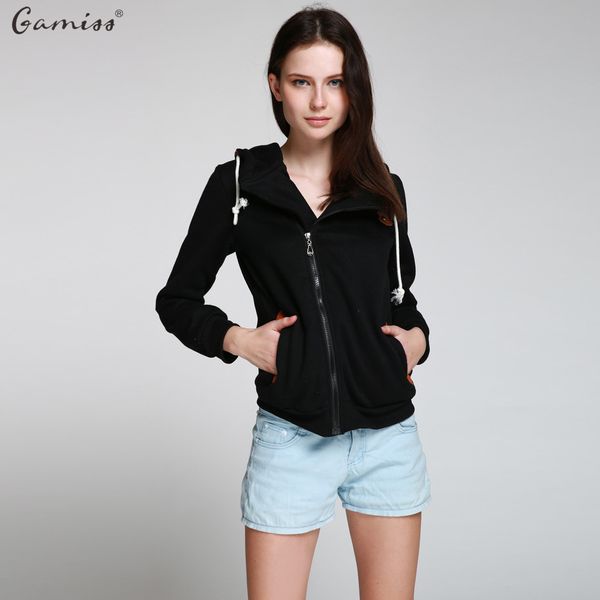 wholesale- gamiss new women hooded autumn long sleeve casual sweatshirts women zipper jacket hoodies moleton feminine oversize coat outwear, Black
wholesale- gamiss new women hooded autumn long sleeve casual sweatshirts women zipper jacket hoodies moleton feminine oversize coat outwear, Black
