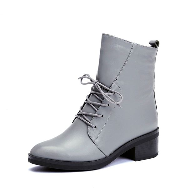 ankle boots absorb sweat lace-up square toe genuine leather different skid resistance winter wear-resisting women boots, Black
ankle boots absorb sweat lace-up square toe genuine leather different skid resistance winter wear-resisting women boots, Black