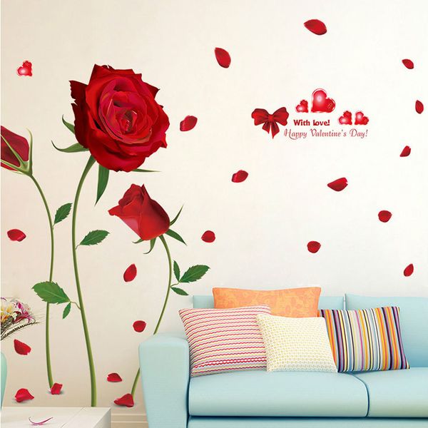 flower wallpaper decal art home decoration living room bedroom sofa tv background valentine's day wall stickers
flower wallpaper decal art home decoration living room bedroom sofa tv background valentine's day wall stickers