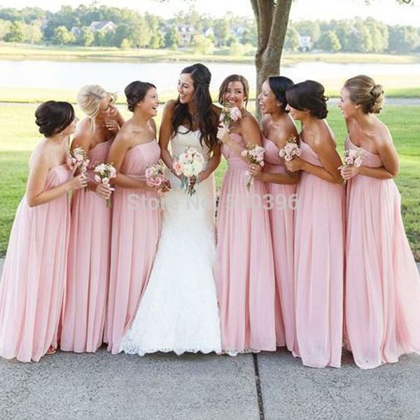 2018 pink strapless bridesmaid dresses chiffon empire long floor length simple maid of honor gowns for women ing, White;pink
2018 pink strapless bridesmaid dresses chiffon empire long floor length simple maid of honor gowns for women ing, White;pink