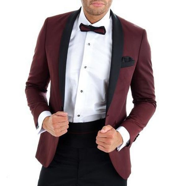 burgundy wedding tuxedos 2018 black shawl lapel trim fit groomsmen suits two piece custom made groom wear (jacket + pants, Black;gray
burgundy wedding tuxedos 2018 black shawl lapel trim fit groomsmen suits two piece custom made groom wear (jacket + pants, Black;gray