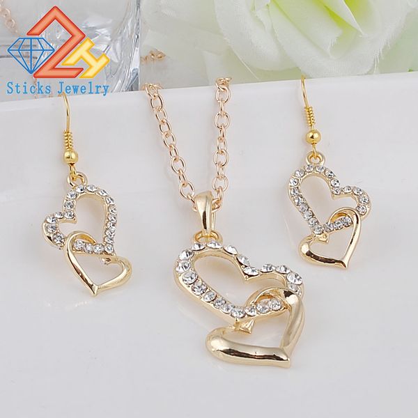 princess bride bridesmaid romantic wedding creative necklace earring set fashion luxury crystal charm goldplated silver heart accessories
princess bride bridesmaid romantic wedding creative necklace earring set fashion luxury crystal charm goldplated silver heart accessories