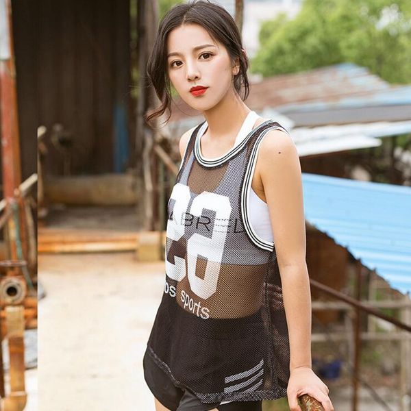 sports yoga vest outdoor fitness clothing quick dry fitness clothes hollow mesh blouse new yoga clothes spot, White;black
sports yoga vest outdoor fitness clothing quick dry fitness clothes hollow mesh blouse new yoga clothes spot, White;black