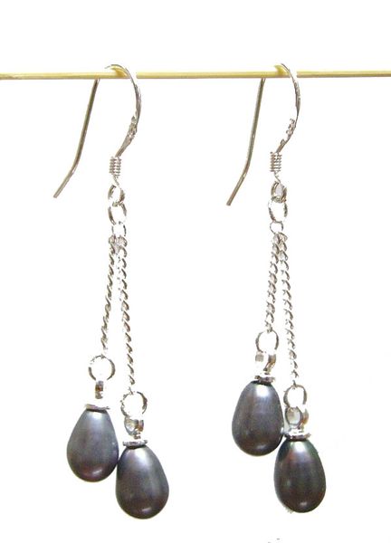 10pairs/lot black pearl earrings silver hook dangle chandelier for diy craft fashion jewelry gift c2
10pairs/lot black pearl earrings silver hook dangle chandelier for diy craft fashion jewelry gift c2