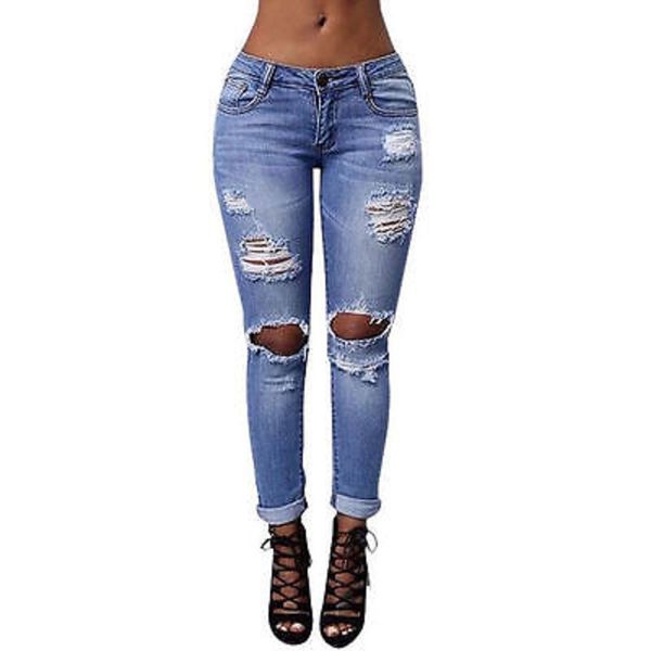 wholesale- blue fashion women ladies jeans ripped skinny denim hole cut high waisted trousers new
wholesale- blue fashion women ladies jeans ripped skinny denim hole cut high waisted trousers new
