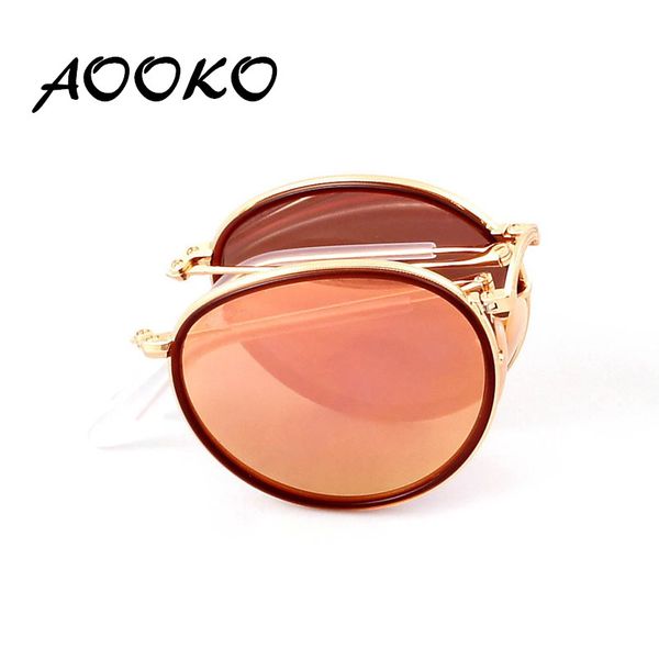 aooko brand designer round folding retro sunglasses men women uv400 protection gold frame pink sunglasses small case, White;black
aooko brand designer round folding retro sunglasses men women uv400 protection gold frame pink sunglasses small case, White;black