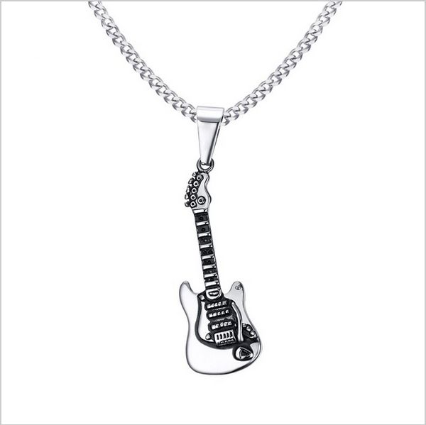 rock punk guitar necklace men jewelry stainless steel male necklaces & pendants chain 24" pn-694, Silver
rock punk guitar necklace men jewelry stainless steel male necklaces & pendants chain 24" pn-694, Silver