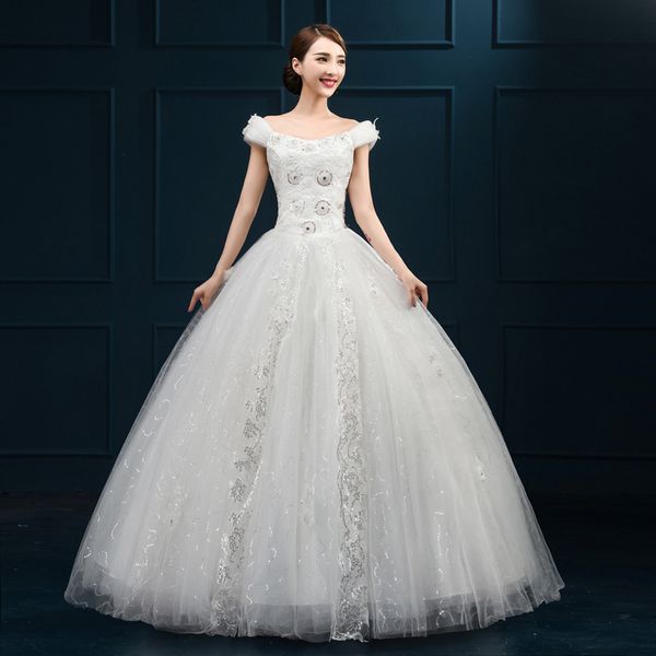 new 2017 wedding dresses glamorous ball gown formal dress wedding gowns elegant off the shoulder vestidos de novia bridal gown, White
new 2017 wedding dresses glamorous ball gown formal dress wedding gowns elegant off the shoulder vestidos de novia bridal gown, White