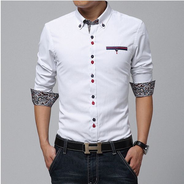 wholesale- 2017 mens dress shirts long sleeve men dress shirt slim fit chemise homme leisure shirt men brand camisa plus size, White;black
wholesale- 2017 mens dress shirts long sleeve men dress shirt slim fit chemise homme leisure shirt men brand camisa plus size, White;black