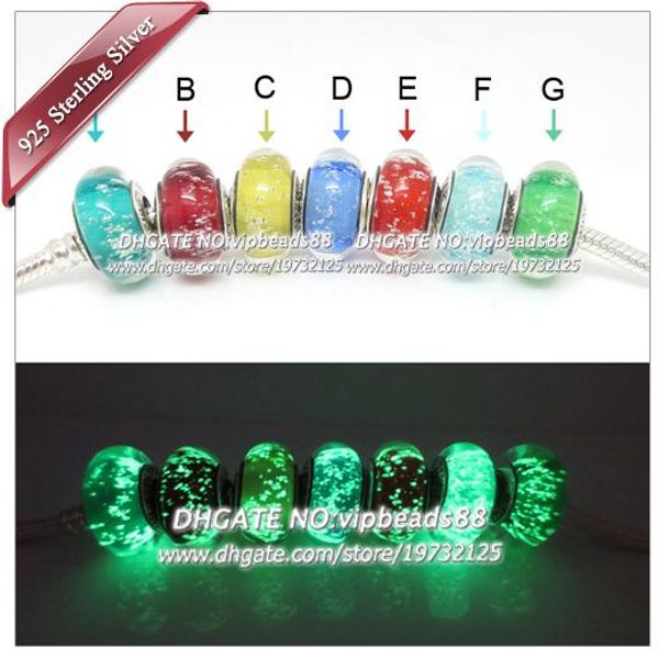 7pcs s925 sterling silver jewelry fluorescent murano glass charms beads fit european pandora diy bracelets & necklace, Black
7pcs s925 sterling silver jewelry fluorescent murano glass charms beads fit european pandora diy bracelets & necklace, Black