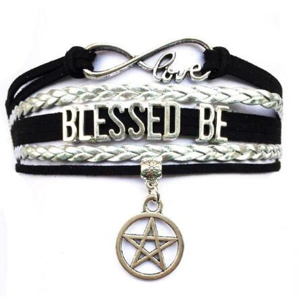 10pcs/lot sale diy handmade jewelry new drop shipping infinity love blessed be bracelet pentagram star charm-witch gift wiccan jewelry, Golden;silver
10pcs/lot sale diy handmade jewelry new drop shipping infinity love blessed be bracelet pentagram star charm-witch gift wiccan jewelry, Golden;silver