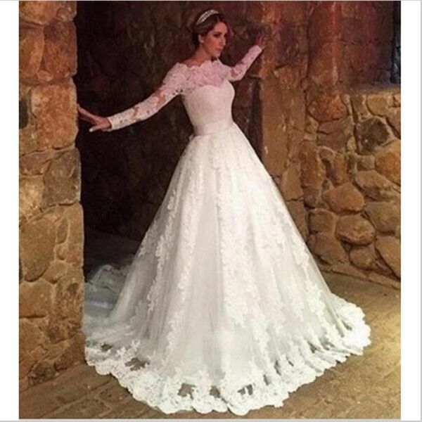 2019 полный рукава vintage castle a line кружева свадебное платье мусульманские новые аппликации ручной работы длинные свадебные платья нест, White
2019 полный рукава vintage castle a line кружева свадебное платье мусульманские новые аппликации ручной работы длинные свадебные платья нест, White
