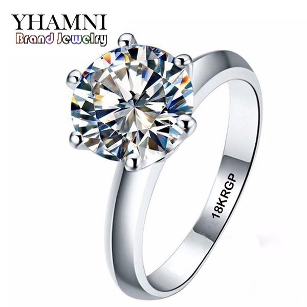yhamni real pure white gold ring 18krgp stamp rings set 3 carat cz diamond wedding rings for women ring r1688, Slivery;golden
yhamni real pure white gold ring 18krgp stamp rings set 3 carat cz diamond wedding rings for women ring r1688, Slivery;golden