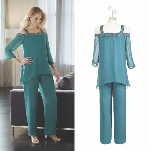 two pieces bead mother of the bride pant suits chiffon off shoulder mothers gowns for fall, Black;red
two pieces bead mother of the bride pant suits chiffon off shoulder mothers gowns for fall, Black;red