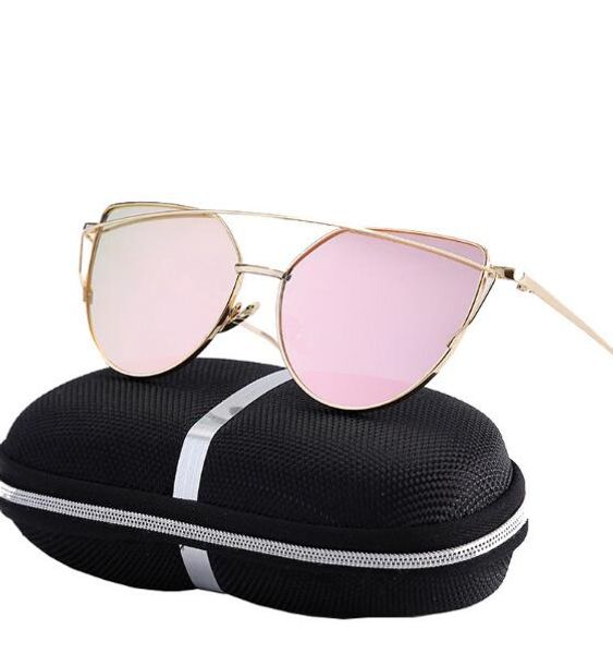 23 color cat eye women sunglasses rose gold metal reflective summer pink sun glasses vintage shades high quality, White;black
23 color cat eye women sunglasses rose gold metal reflective summer pink sun glasses vintage shades high quality, White;black