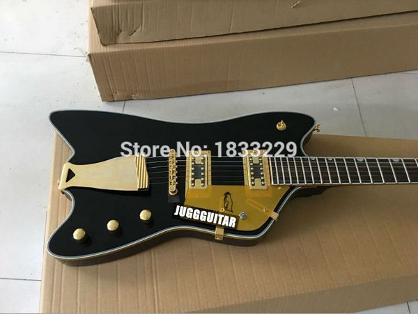 custom billy-bo jupiter signature black electric guitar gold sparkle body binding, golden hardware
custom billy-bo jupiter signature black electric guitar gold sparkle body binding, golden hardware