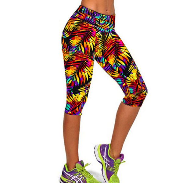 short leggings mid calf printed womens legins sport seven legging fitness for women, Black
short leggings mid calf printed womens legins sport seven legging fitness for women, Black