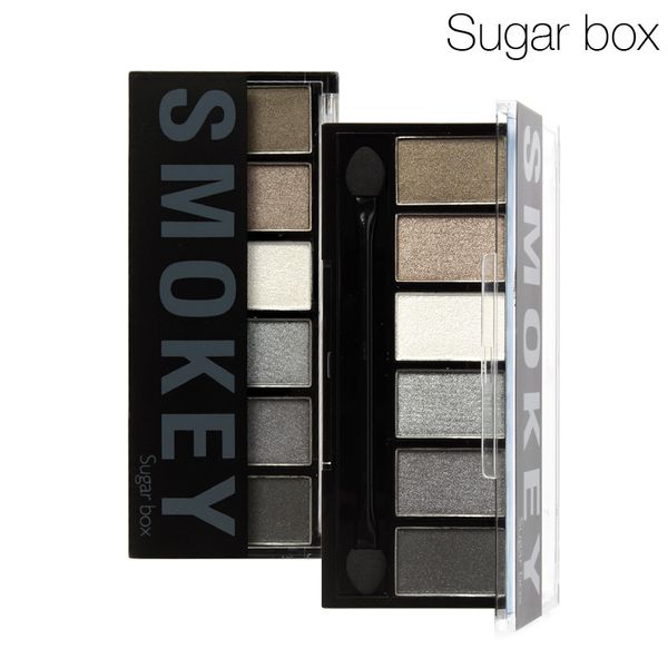 

wholesale- brand sugar box 6 colors eyeshadow palette glamorous matt makeup smokey eye shadow make up kit sombra naked 1 2 3 with mirror