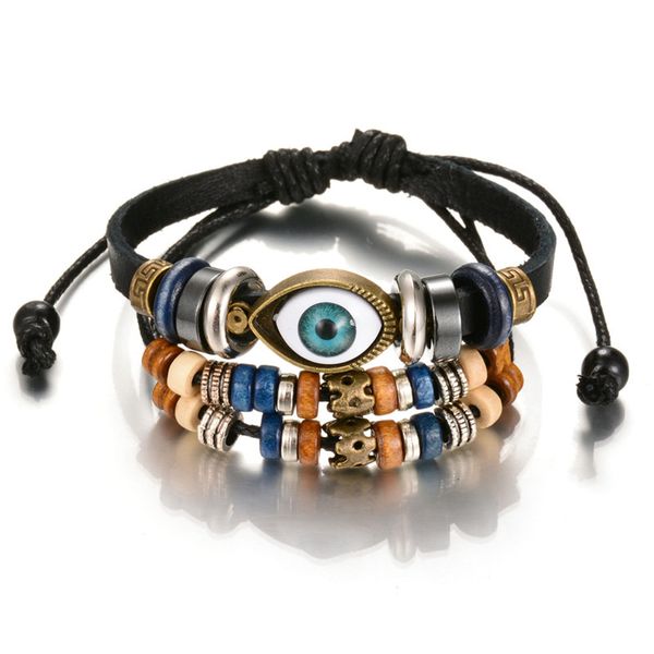 new arrival cross charm braided blue eye men women bracelet jewelry hand woven pu leather bracelets bangles black wristband, White
new arrival cross charm braided blue eye men women bracelet jewelry hand woven pu leather bracelets bangles black wristband, White