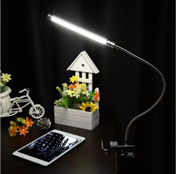 6w Led Flexible Table Light Adjustable Desk Lights Usb 18led Clip On Night Light Reading Office Table Lamps Led Indoor Lighting