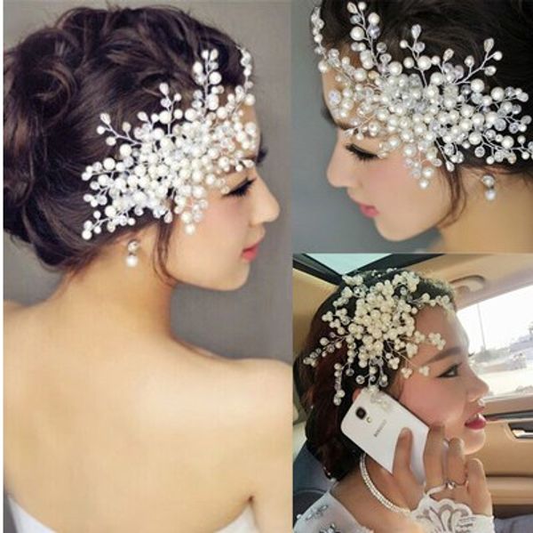 new arrival beautiful crystal pearls hair comb accessories earrings vintage sparkling wedding supplies headpieces bridal accessories, Silver
new arrival beautiful crystal pearls hair comb accessories earrings vintage sparkling wedding supplies headpieces bridal accessories, Silver