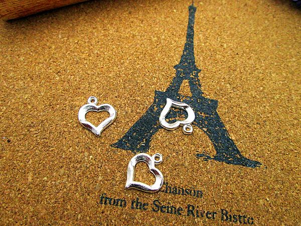 150pcs heart charm antique tibetan silver 2 sided hollow heart pendants charms 13x15mm, Bronze;silver
150pcs heart charm antique tibetan silver 2 sided hollow heart pendants charms 13x15mm, Bronze;silver
