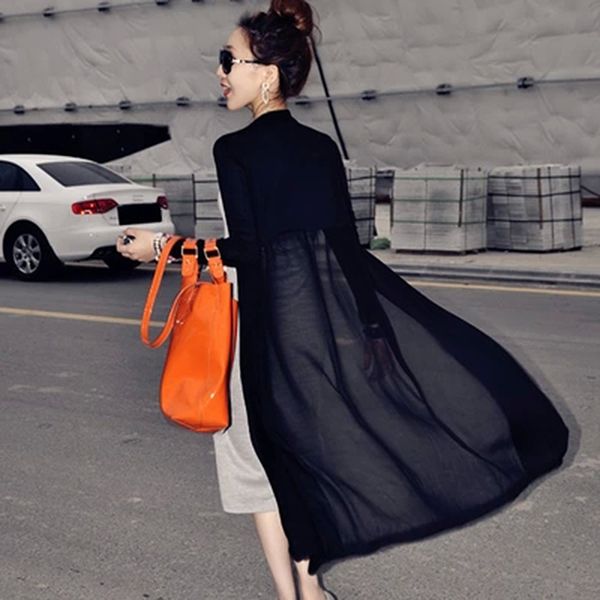 wholesale- maxi cardigan feminino 2017 long sweater coat women korean vintage knitted long sleeve black white jacket oversize outwear, Black;brown
wholesale- maxi cardigan feminino 2017 long sweater coat women korean vintage knitted long sleeve black white jacket oversize outwear, Black;brown