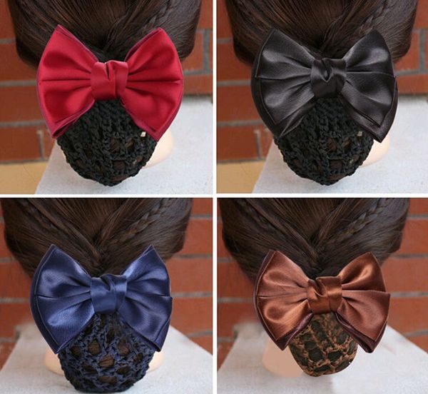 women lady girls bowknot bun snood bow barrette hair clip cover hair accessories #r49, Black;brown
women lady girls bowknot bun snood bow barrette hair clip cover hair accessories #r49, Black;brown