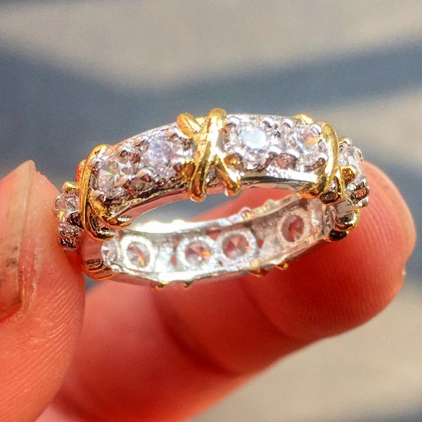 brand jewlery women 925 silver simulated diamond cubic zirconia tanzanite yellow gold cross eternal band wedding ring, Slivery;golden
brand jewlery women 925 silver simulated diamond cubic zirconia tanzanite yellow gold cross eternal band wedding ring, Slivery;golden
