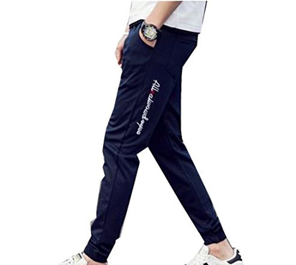 wholesale- mens casual letter printed beam foot trousers casual pants, Black
wholesale- mens casual letter printed beam foot trousers casual pants, Black