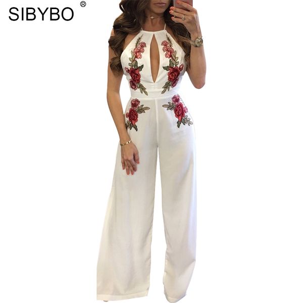 wholesale- sibybo hollow out embroidery jumpsuit women summer halter backless wide leg jumpsuit rompers off shoulder beach overalls, Black;white
wholesale- sibybo hollow out embroidery jumpsuit women summer halter backless wide leg jumpsuit rompers off shoulder beach overalls, Black;white