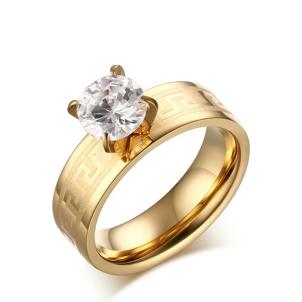 meaeguetbijoux femme stainless steel engagement rings greek key pattern 4-prong cz cubic zirconia wedding bands for women 6mm rc-236, Golden;silver
meaeguetbijoux femme stainless steel engagement rings greek key pattern 4-prong cz cubic zirconia wedding bands for women 6mm rc-236, Golden;silver