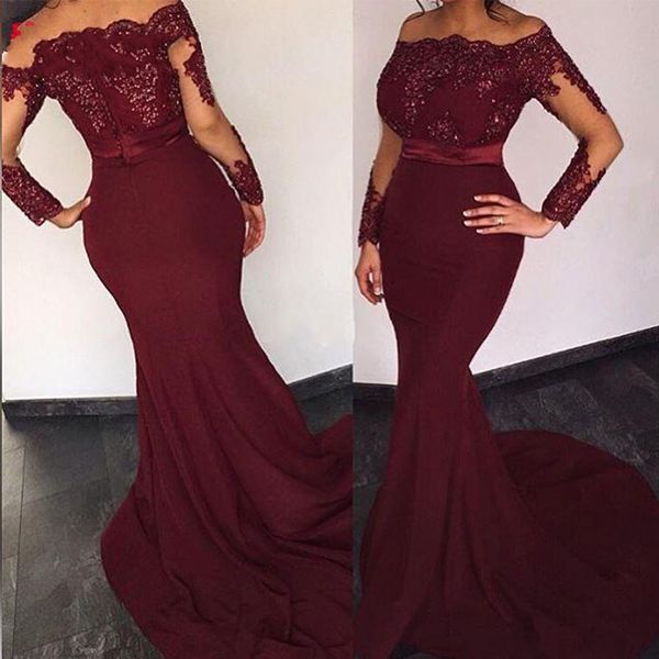 burgundy mother of the bride dresses mermaid with long sleeves bateau neck mother gowns sweep train formal evening dresses with crystal, Black;red
burgundy mother of the bride dresses mermaid with long sleeves bateau neck mother gowns sweep train formal evening dresses with crystal, Black;red