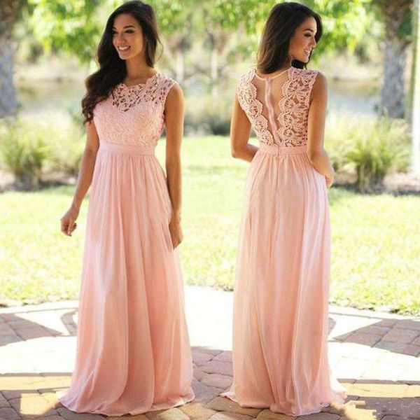 2017 Elegant Chiffon Cheap Jewel Lace Applique Bridesmaid Dresses Sleeveless Sheer Back Zipper Wedding Guest Dress Sweep Train Formal Gown, Blue;red
2017 Elegant Chiffon Cheap Jewel Lace Applique Bridesmaid Dresses Sleeveless Sheer Back Zipper Wedding Guest Dress Sweep Train Formal Gown, Blue;red