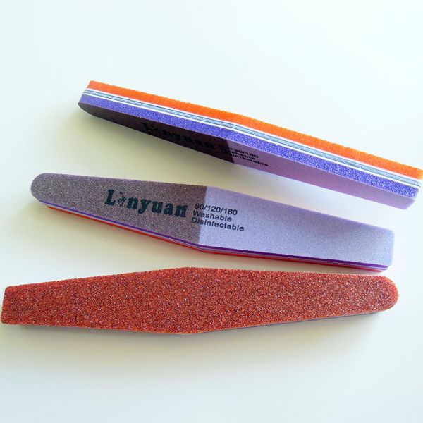 

wholesale- 80/120/180 grits sponge nail file diamond nail buffer file art manicure kits 3 pcs/lot nail sanding file