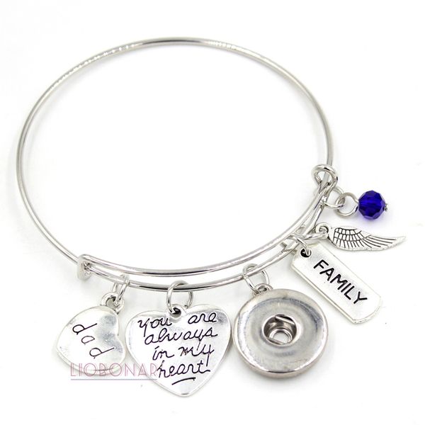 wholesale adjustable expandable wire bangle memorial dad charm bracelet wire bangle snap button bracelets for family memorial dad gift, Golden;silver
wholesale adjustable expandable wire bangle memorial dad charm bracelet wire bangle snap button bracelets for family memorial dad gift, Golden;silver