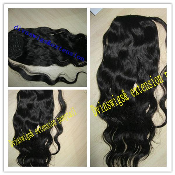 side part wavy ponytail hairpiece low wet wavy human hair pony tail for black women 140g
side part wavy ponytail hairpiece low wet wavy human hair pony tail for black women 140g