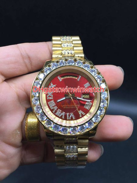 Aaa big diamond automatic men 039 watch brand high quality tainle teel gold hell red face ize 43mm delivery
Aaa big diamond automatic men 039 watch brand high quality tainle teel gold hell red face ize 43mm delivery