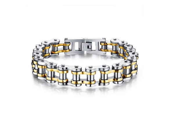 sporty bicycle motorcycle man bracelets casual silver /gold color stainless steel men's link chain bracelet jewelry ts, Black
sporty bicycle motorcycle man bracelets casual silver /gold color stainless steel men's link chain bracelet jewelry ts, Black