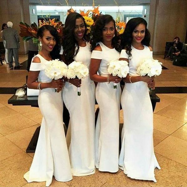cap sleeve 2017 new fashion mermaid long arabic bridesmaid dresses jewel neck garden maid of honor gowns formal wedding guest dresses, White;pink
cap sleeve 2017 new fashion mermaid long arabic bridesmaid dresses jewel neck garden maid of honor gowns formal wedding guest dresses, White;pink