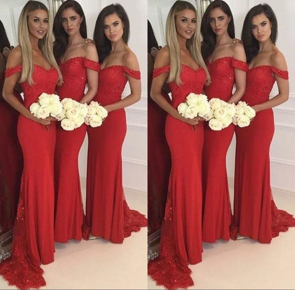 new design red sequined mermaid bridesmaid dresses 2017 off the shoulder sweetheart lace sweep trian pageant party dresses, White;pink
new design red sequined mermaid bridesmaid dresses 2017 off the shoulder sweetheart lace sweep trian pageant party dresses, White;pink