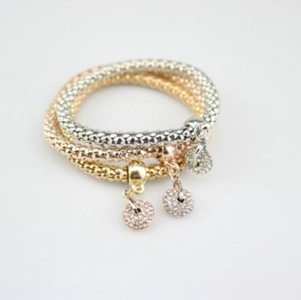 3 piece set corn chain bracelet set shambhala ball multilayer rhinestone embellished gold/silver /rosegold plated stretch bracelet set, Golden;silver
3 piece set corn chain bracelet set shambhala ball multilayer rhinestone embellished gold/silver /rosegold plated stretch bracelet set, Golden;silver