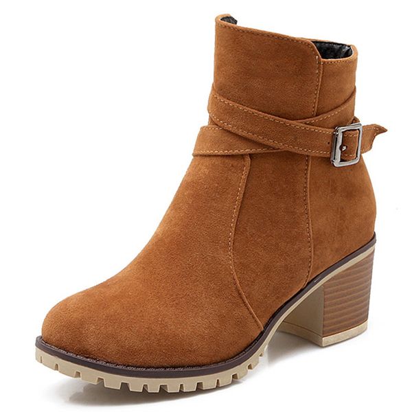 fashion autumn winter new arrive women boots zipper flock ankle boots square heel buckle ladies boots big size 34-43, Black
fashion autumn winter new arrive women boots zipper flock ankle boots square heel buckle ladies boots big size 34-43, Black