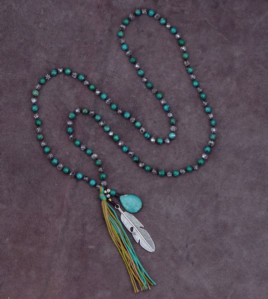 wholesale- exclusive 6mm natural stone crystal beads necklace bohemia beaded long tassel teardrop pendant women necklace dropshipping, Silver
wholesale- exclusive 6mm natural stone crystal beads necklace bohemia beaded long tassel teardrop pendant women necklace dropshipping, Silver