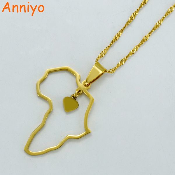 Anniyo Gold Color Africa Map Pendant Necklaces Heart African of Maps Jewelry Charms #010421
Anniyo Gold Color Africa Map Pendant Necklaces Heart African of Maps Jewelry Charms #010421