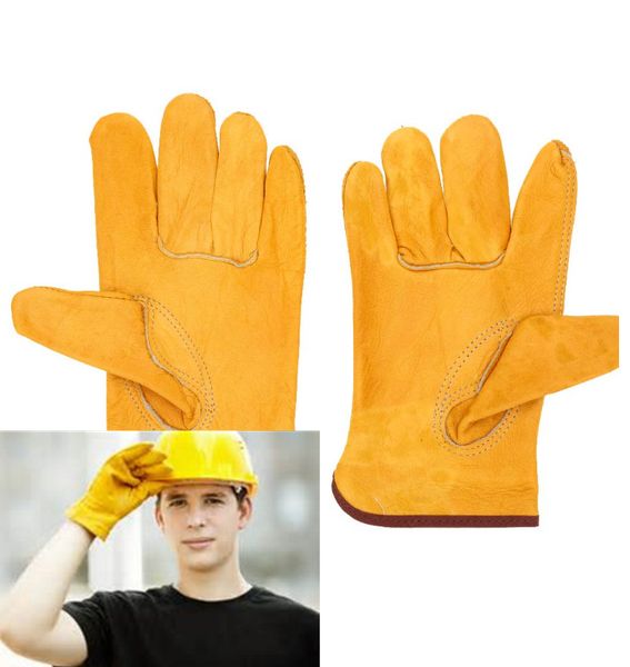 working protection gloves safety welding leather glovess yellow color size l protect worker hands construction site out52
working protection gloves safety welding leather glovess yellow color size l protect worker hands construction site out52