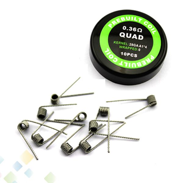 

QUAD Coil Heating Wires Resistance 0.36ohm sold by pc 28GA*4 Resistance Quad Wire Fit RDA RBA E Cigarette DHL Free