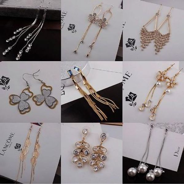classic womens dangle earrings random styles cz crystal dangling earrings womens jewelry gifts hanging earrings, Silver
classic womens dangle earrings random styles cz crystal dangling earrings womens jewelry gifts hanging earrings, Silver